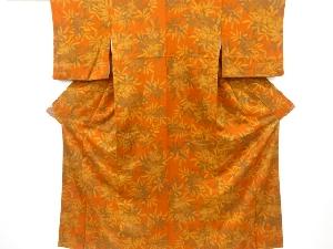 リサイクル　草花模様小紋着物